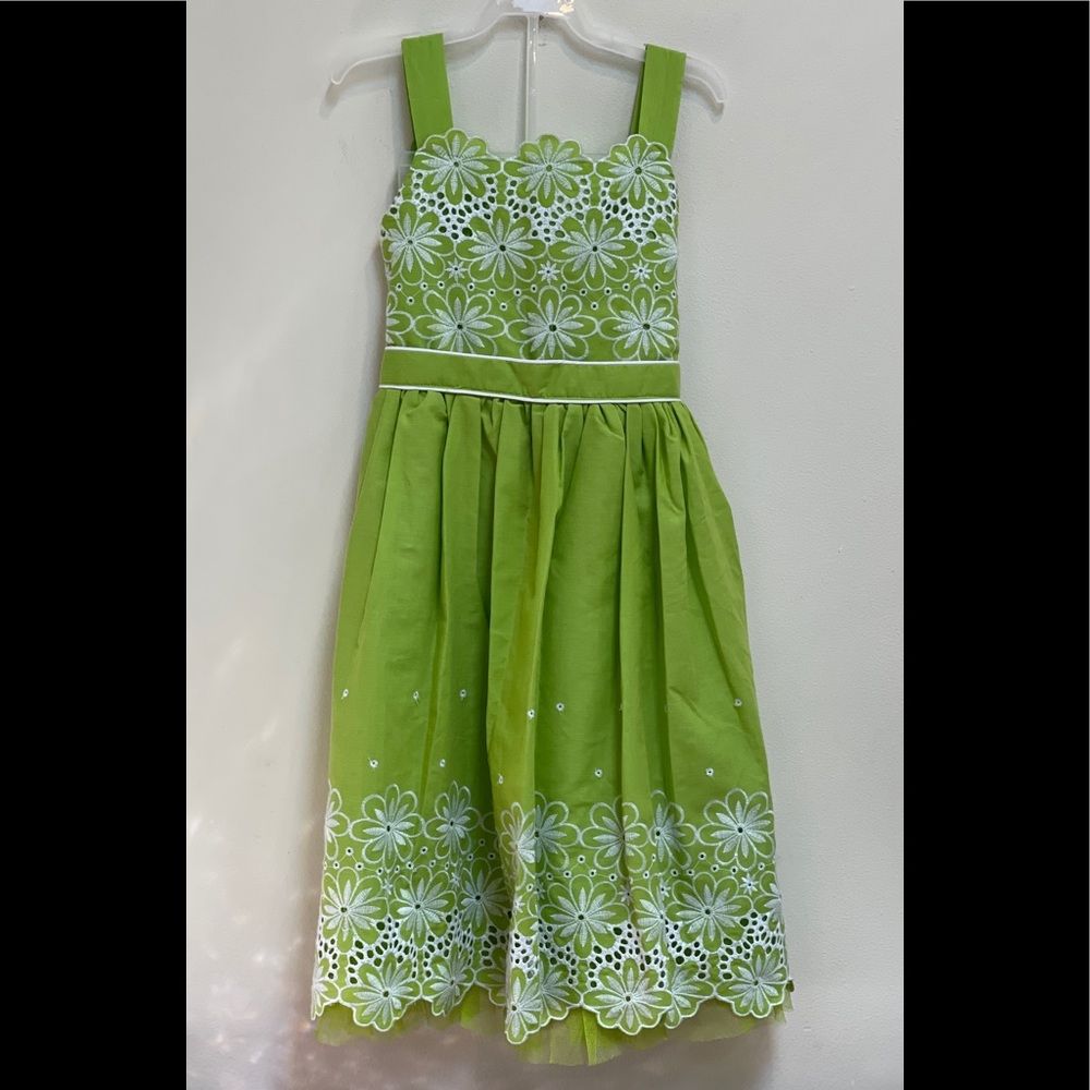 Sweet Heart Rose Green Dress 6X